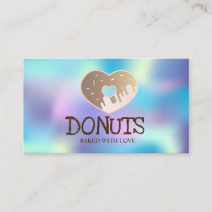 Elegant Professioneel, Holografisch, Donuts, Bakke Visitekaartje