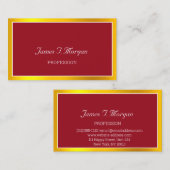 Elegant Professioneel ingelijst VIP Rood Wit Goude Visitekaartje (Voorkant / Achterkant)