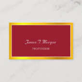 Elegant Professioneel ingelijst VIP Rood Wit Goude Visitekaartje (Voorkant)