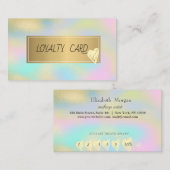 Elegant professioneel Lijst, Gold Heart Holographi Klantenkaartje (Voorkant / Achterkant)