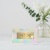 Elegant professioneel Lijst, Gold Heart Holographi Klantenkaartje (Staand voorkant)