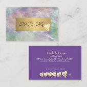 Elegant professioneel Lijst, Gold Hearts Opal Pear Klantenkaartje