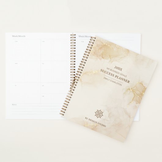 Elegant Professioneel Logo Goud Beige | Zakelijk Planner (Display)