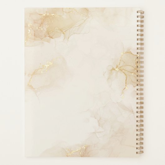 Elegant Professioneel Logo Goud Beige | Zakelijk Planner (Achterkant)