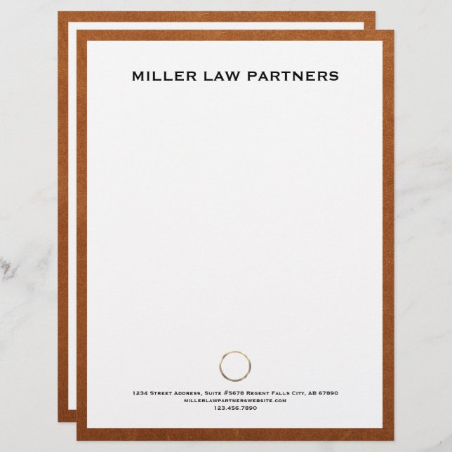 Elegant professioneel merk Letterhead Briefhoofd (Voorkant / Achterkant)