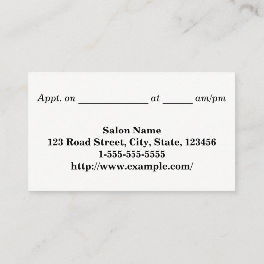 Elegant & professioneel, met drievoudige lijn gren afsprakenkaartje (Achterkant)