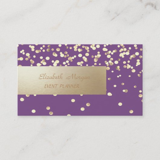 Elegant Professioneel, Modern, Confetti Visitekaartje (Voorkant)
