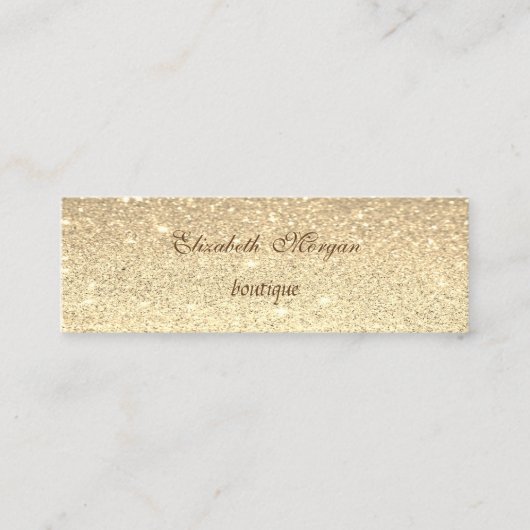Elegant Professioneel Modern Glitterend Mini Visitekaartje (Voorkant)