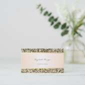 Elegant Professioneel Modern,  Goud Glitter Visitekaartje (Staand voorkant)