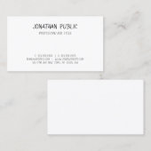 Elegant Professioneel Modern Handschrift Eenvoudig Visitekaartje (Voorkant / Achterkant)