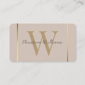 Elegant Professioneel Modern Minimalistisch Monogr Visitekaartje (Voorkant)