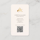 Elegant Professioneel Modern Minimalistisch Monogr Visitekaartje (Achterkant)