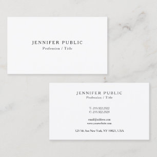 Elegant professioneel modern minimalistisch ontwer visitekaartje