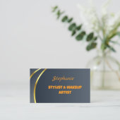 Elegant professioneel modern monogram visitekaartje (Staand voorkant)