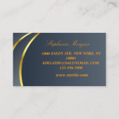 Elegant professioneel modern monogram visitekaartje (Achterkant)