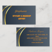 Elegant professioneel modern monogram visitekaartje (Voorkant / Achterkant)