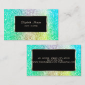 Elegant professioneel modern, zwart Lijst Visitekaartje (Voorkant / Achterkant)