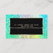 Elegant professioneel modern, zwart Lijst Visitekaartje (Achterkant)