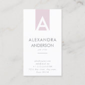 Elegant professioneel monogram minimaal visitekaartje (Achterkant)