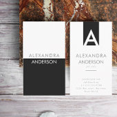 Elegant professioneel monogram minimaal visitekaartje