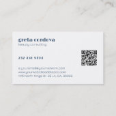 Elegant Professioneel Monogram Minimalistisch 2 Visitekaartje (Achterkant)