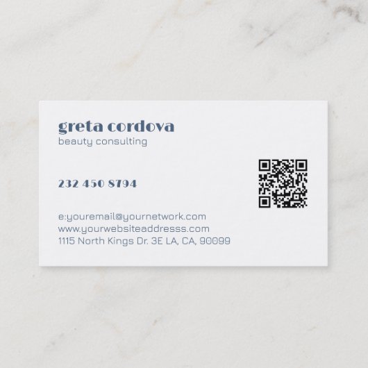 Elegant Professioneel Monogram Minimalistisch 2 Visitekaartje (Achterkant)