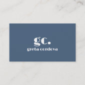 Elegant Professioneel Monogram Minimalistisch 2 Visitekaartje (Voorkant)