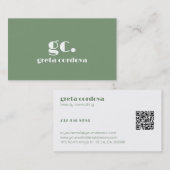 Elegant Professioneel Monogram Minimalistisch 3 Visitekaartje (Voorkant / Achterkant)