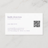 Elegant Professioneel Monogram Minimalistisch Ontw Visitekaartje (Achterkant)