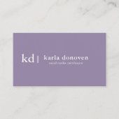 Elegant Professioneel Monogram Minimalistisch Ontw Visitekaartje (Voorkant)