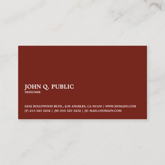 Elegant professioneel monogram visitekaartje (Voorkant)