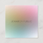 Elegant professioneel ontwerp modern, kleurrijk vierkante visitekaartje (Voorkant)