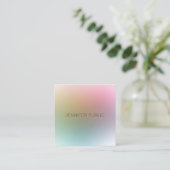 Elegant professioneel ontwerp modern, kleurrijk vierkante visitekaartje (Staand voorkant)