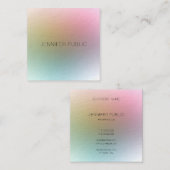 Elegant professioneel ontwerp modern, kleurrijk vierkante visitekaartje (Voorkant / Achterkant)