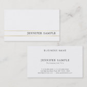 Elegant professioneel ontwerp Modern Plain Slank Visitekaartje (Voorkant / Achterkant)