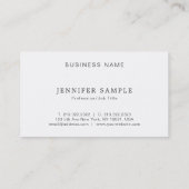Elegant professioneel ontwerp Modern Plain Slank Visitekaartje (Achterkant)