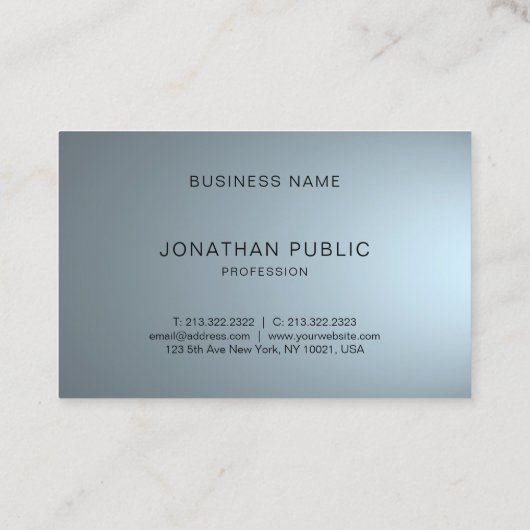 Elegant professioneel ontwerp Modern Plain Trendy Visitekaartje (Achterkant)