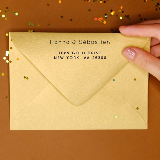 Elegant professioneel retouradres met zelfkoppelin  zelfinktende stempel