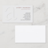 Elegant Professioneel Schaduwmonogram Visitekaartj Visitekaartje (Voorkant / Achterkant)