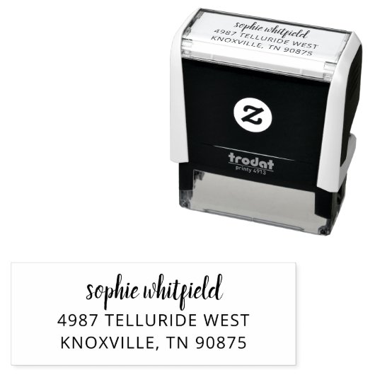 Elegant professioneel script retouradres  zelfinktende stempel (In situ)