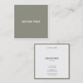 Elegant Professioneel Slanke Sjabloon Luxe Modern Vierkante Visitekaartje (Voorkant / Achterkant)