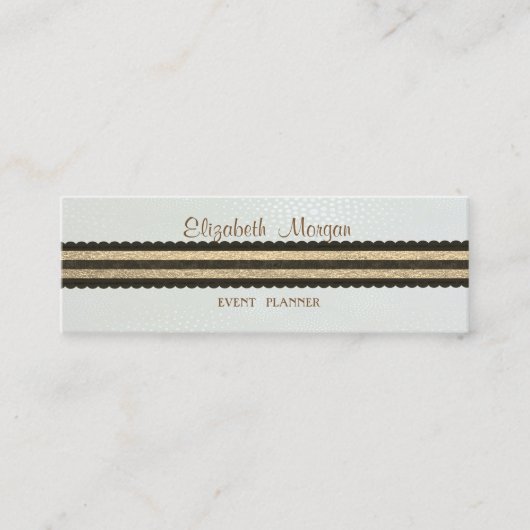 Elegant professioneel stijlvol, modern, gestreept mini visitekaartje (Voorkant)