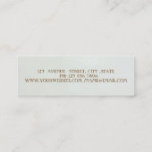 Elegant professioneel stijlvol, modern, gestreept mini visitekaartje (Achterkant)