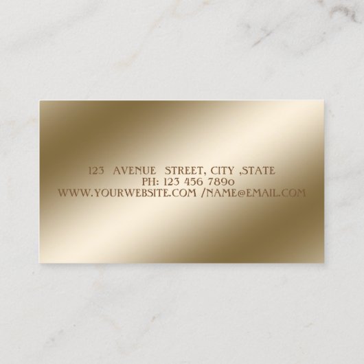 Elegant professioneel stijlvol, modern, gestreept visitekaartje (Achterkant)