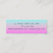 Elegant professioneel stijlvol, modern glittery mini visitekaartje (Achterkant)