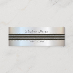 Elegant professioneel stijlvol, modern, zilver mini visitekaartje