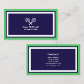 Elegant professioneel tennis logo stijl visitekaartje (Voorkant / Achterkant)