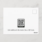 Elegant Professioneel Vastgoed Marketing QR Code Briefkaart (Achterkant)