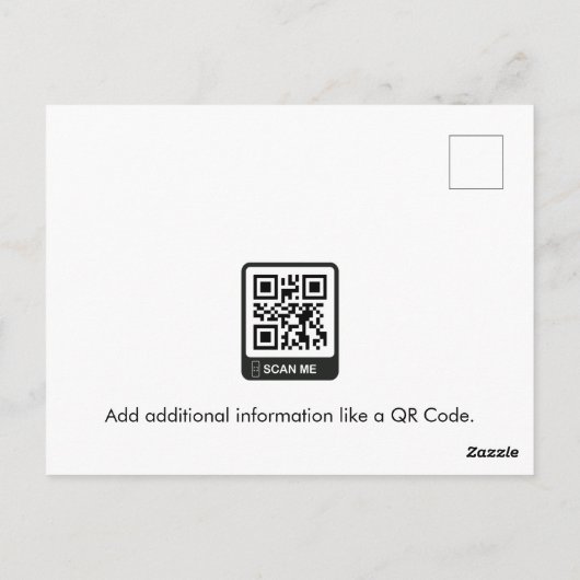 Elegant Professioneel Vastgoed Marketing QR Code Briefkaart (Achterkant)