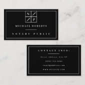 Elegant professioneel vierkant insigne omhuld visitekaartje (Voorkant / Achterkant)